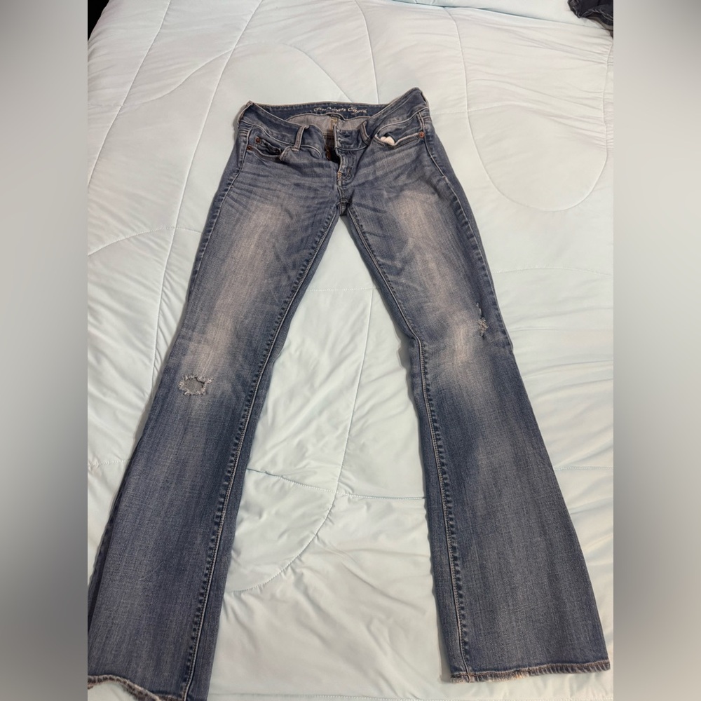 American Eagle Outfitters Light Blue Artist Flare Jeans